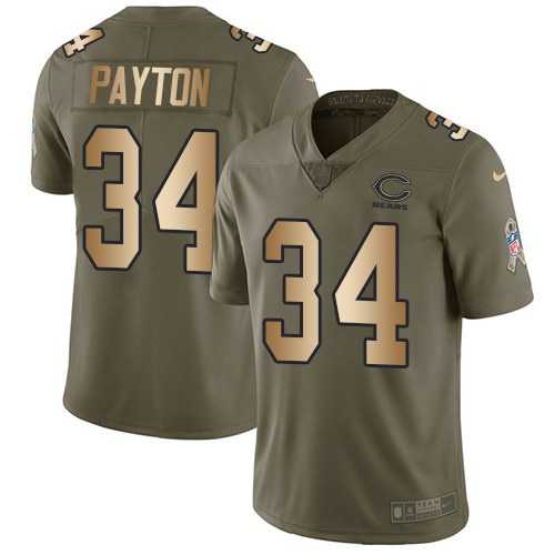 Nike Bears 34 Walter Payton Olive Gold Salute To Service Limited Jersey Dzhi,We sell and wholesale Nike Bears 34 Walter Payton Olive Gold Salute To Service Limited Jersey Dzhi on line form chian!